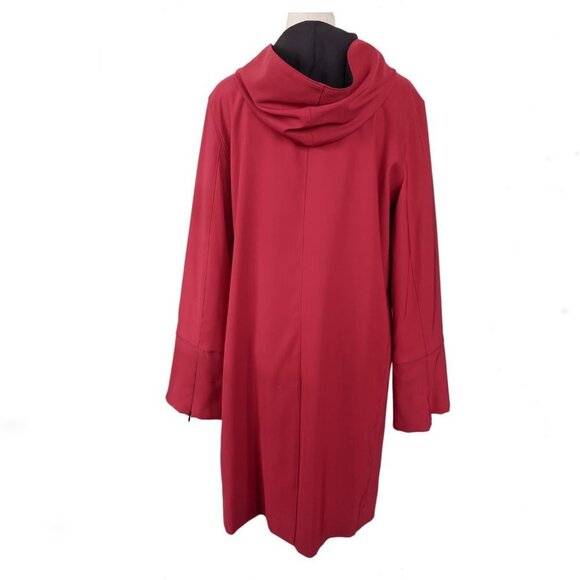 JONES NEW YORK Removable Hood Hidden Button Fold Up Black Sleeve Coat M - Picture 4 of 11